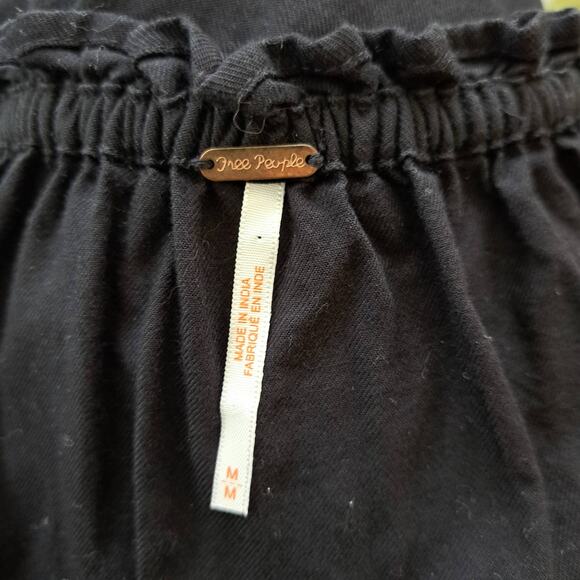 Free People Fleur du Jour Floral Embroidered Mini Dress Medium Off the Shoulder - Picture 5 of 9